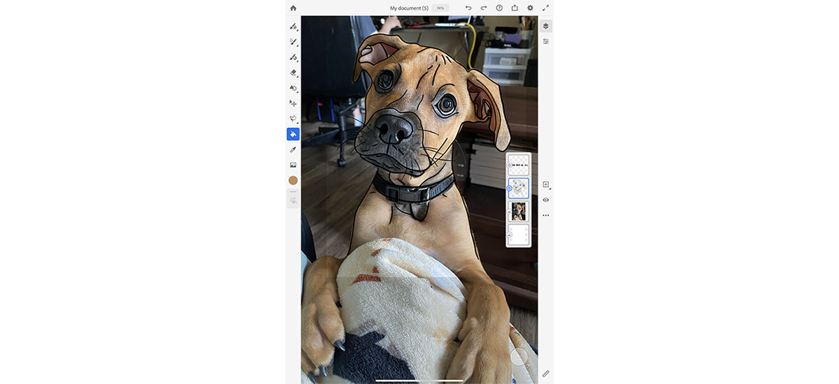 Outline dog photo